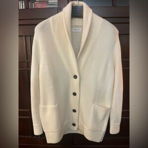 Everlane Merino Shawl Cardigan - Ivory/Cream - Women’s Medium